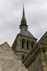 Fototapeta na wymiar Abtei Mont-Saint-Michel, Le Mont-Saint-Michel, Detail, Normandie, Frankreich, Europa