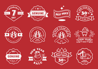 new year promotion badge design