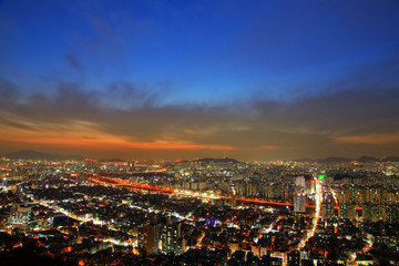 Fototapeta premium a night view of Seoul
