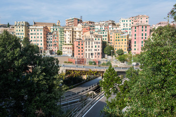 Fototapeta na wymiar Views of Genoa city, Italy, Trabel Europe,