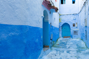 Hinterhof in Chefchaouen in Marokko