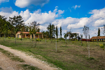 camping site on the countryside of Tuscany
