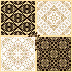 Vector set of seamless pattern