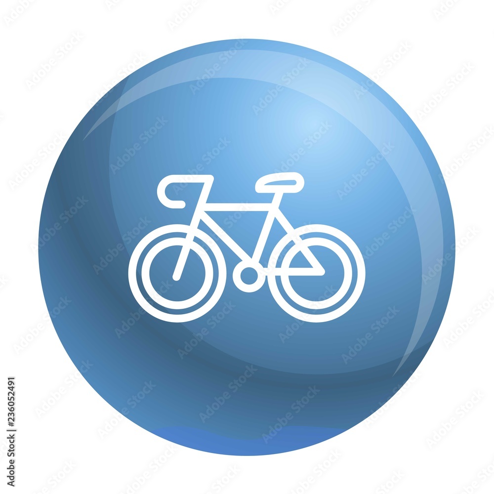 Poster bicycle icon. outline bicycle vector icon for web design isolated on white background
