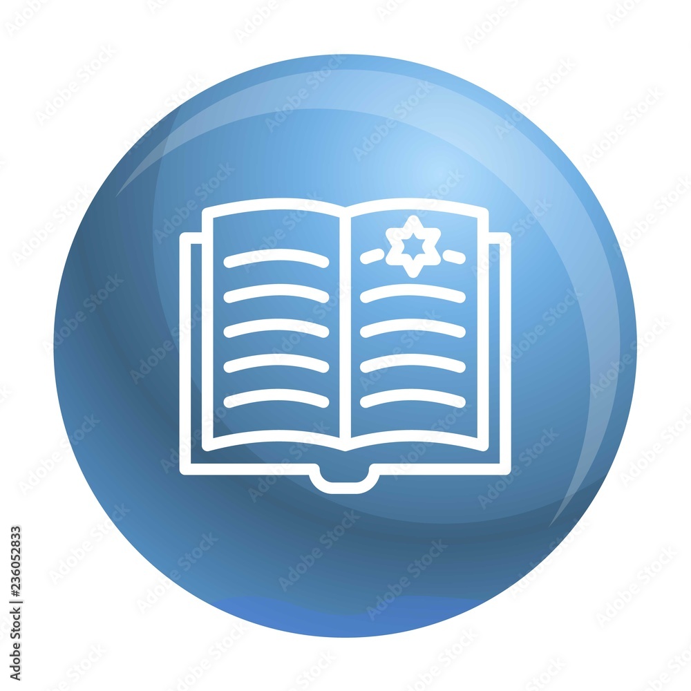 Poster open torah icon. outline open torah vector icon for web design isolated on white background