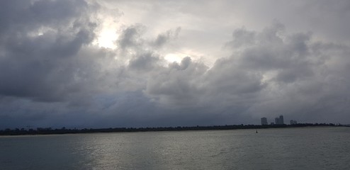 storm clouds and the sea