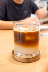 Ice coffee latte coconut