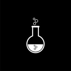 Beaker For Experiment icon or logo on dark background