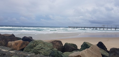 Storm on a beach