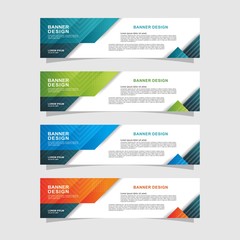 Abstract web banner design template. Web banner design collection. Header layout template, landing page Web Design Elements