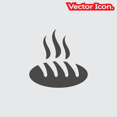 Bread icon isolated sign symbol and flat style for app, web and digital design. Vector illustration.