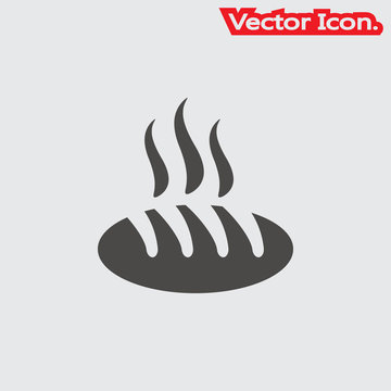 Bread icon isolated sign symbol and flat style for app, web and digital design. Vector illustration.