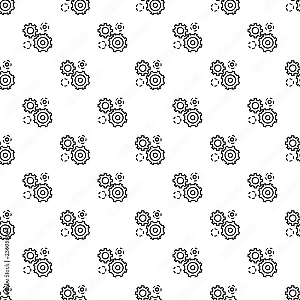 Poster business gear pattern seamless vector repeat for any web design