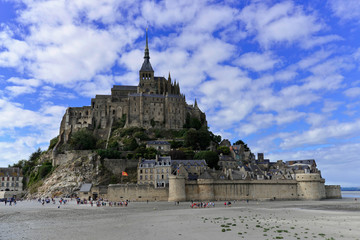 Fototapeta na wymiar Abtei Mont-Saint-Michel, Le Mont-Saint-Michel, Normandie, Frankreich, Europa
