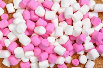 Colorful mini marshmallows