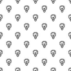 Idea bulb pattern seamless vector repeat for any web design
