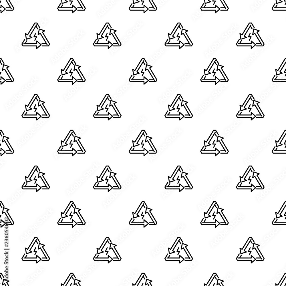 Poster triangular energy arrow pattern seamless vector repeat for any web design