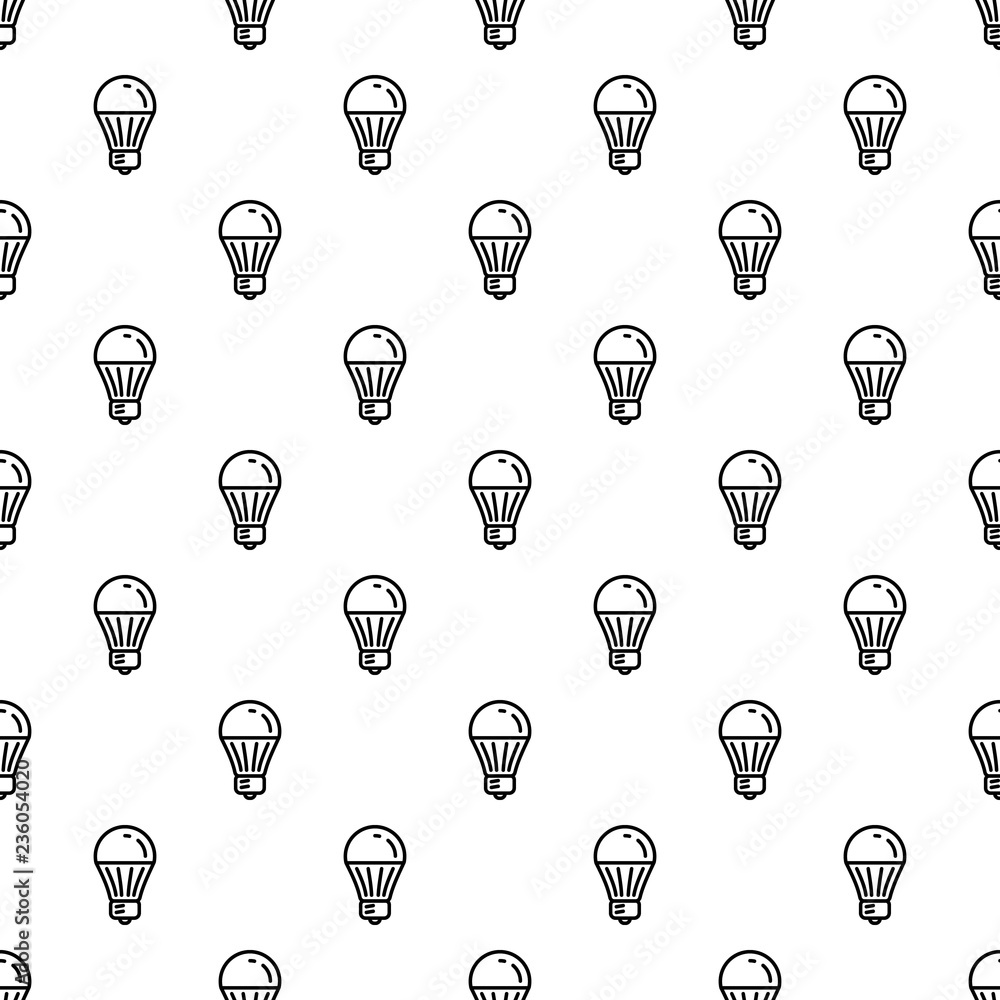 Poster save energy bulb pattern seamless vector repeat for any web design