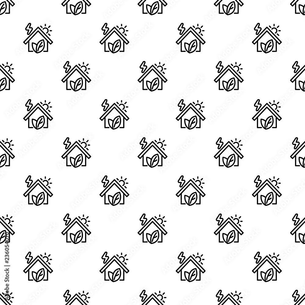 Poster eco house pattern seamless vector repeat for any web design