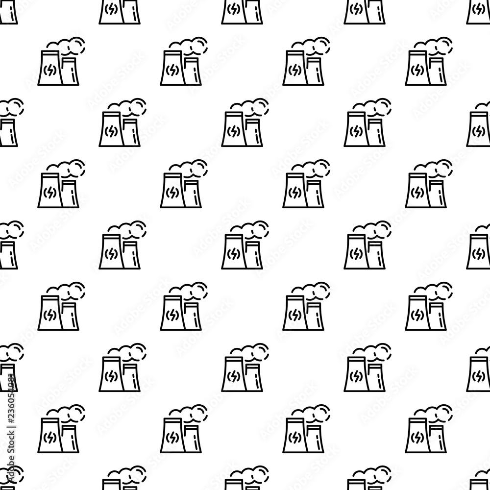 Poster eco factory pattern seamless vector repeat for any web design
