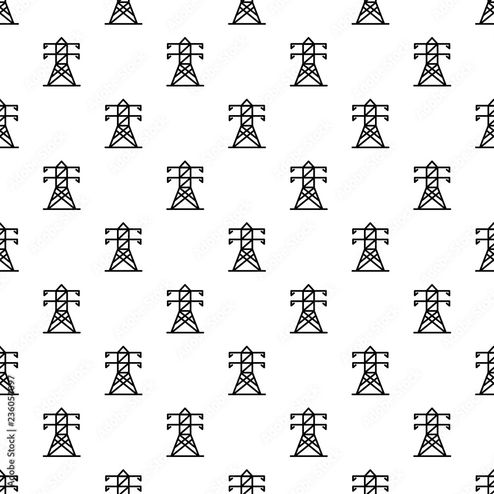 Poster electric tower pattern seamless vector repeat for any web design