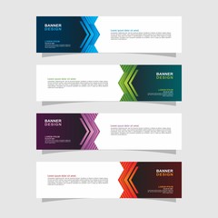 Abstract web banner design template. Web banner design collection. Header layout template, landing page Web Design Elements