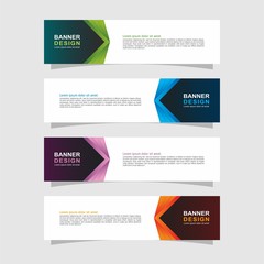 Abstract web banner design template. Web banner design collection. Header layout template, landing page Web Design Elements