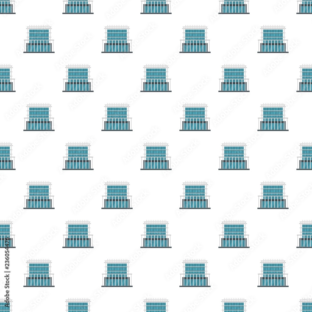 Poster construction of house pattern seamless vector repeat for any web design