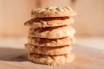 oatmeal cookies on wooden table