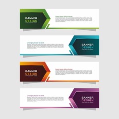 Abstract web banner design template. Web banner design collection. Header layout template, landing page Web Design Elements