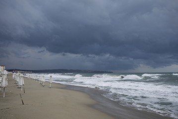 beach, sea, sand, ocean, sky, water, coast, wave, waves, blue, summer, landscape, clouds,  nature,  seascape, horizon, shore, travel, cloud, holiday, coastline