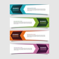 Abstract web banner design template. Web banner design collection. Header layout template, landing page Web Design Elements
