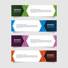 Abstract web banner design template. Web banner design collection. Header layout template, landing page Web Design Elements