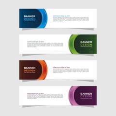 Abstract web banner design template. Web banner design collection. Header layout template, landing page Web Design Elements