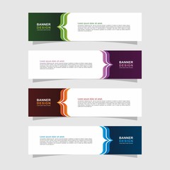 Abstract web banner design template. Web banner design collection. Header layout template, landing page Web Design Elements