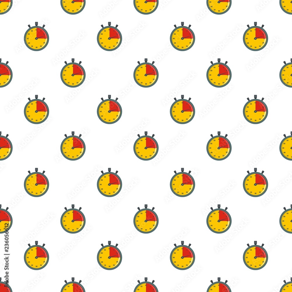 Poster stopwatch timer pattern seamless vector repeat for any web design