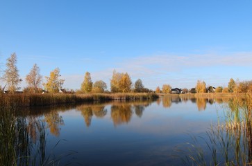 lake water nature autumn