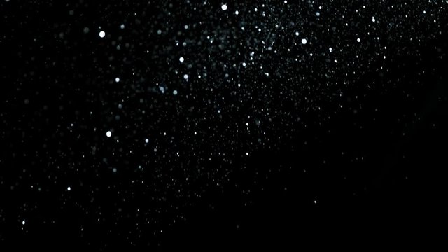 Silver glitter explosion in super slow motion shooted with high speed cinema camera at 1000fps 4K.