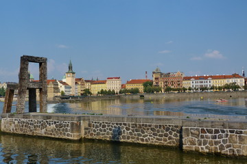 Obraz premium The Vltava river in Prague, Czech Republic