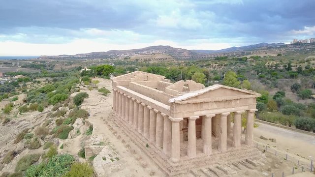 Ancient Greek temple of Concordia (V-VI century BC), Valley of the Temples, Agrigento, Sicily. The area was included in the UNESCO Heritage Site list in 1997.