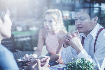 businessman review ideas and planning project to investment