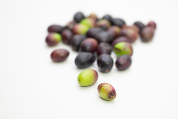 Close up on a white background