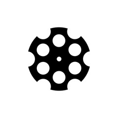 cylinder of a revolver, logo on white background