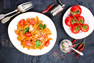 pasta with sauce