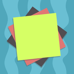 Design business concept Empty template copy space text for Ad website isolated. Multiple Layer of Blank Sheets Color Paper Cardboard Vector with Shadow