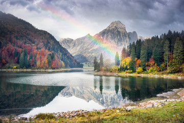 Lake Obersee autumn morning