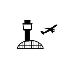 Airport icon, logo on white background
