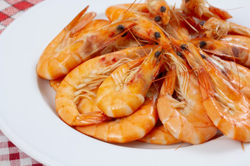 shrimps on a plate