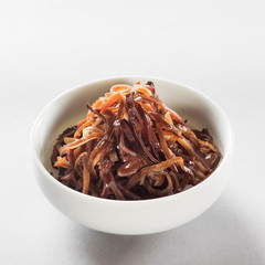 A small bowl of chilled marinated wood fungus