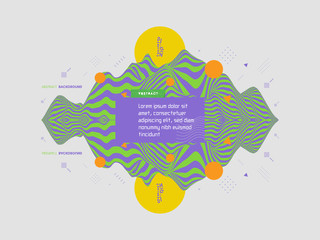 Pattern with optical illusion. Abstract striped background. Vector illustration.